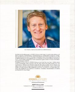 KRONOS im Stanglwirt Magazin