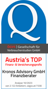 ÖGVS zeichnet KRONOS als „Österreichs TOP Finanzprofi“ aus